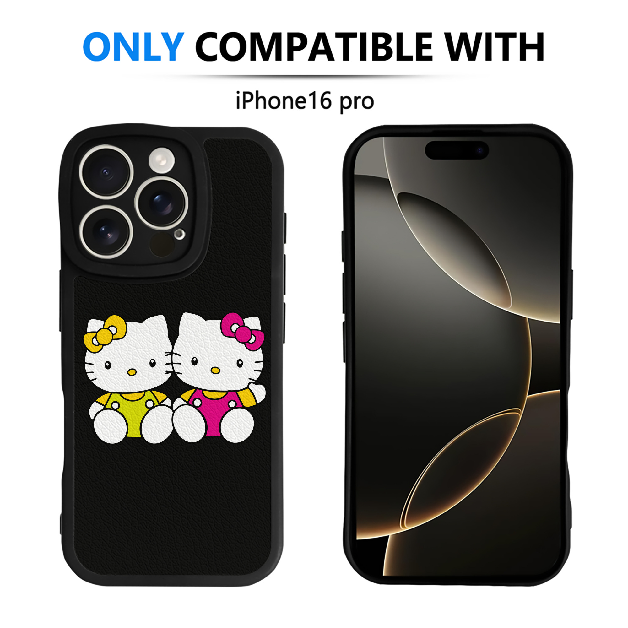 （画像用） Hello Kitty ハローキティ 【iPhone 16シリーズ対応】シリコンスマホケース（レザー調） 材質：シリコン